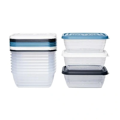 Afbeelding van Kigima Diepvriesdoos, vershouddoos, 460 ml, rechthoekig, set van 12, kleurrijk Elegance