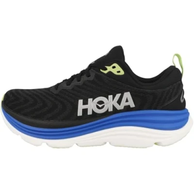 Afbeelding van HOKA Gaviota 5 Hardloopschoenen voor op de weg, Heren, Maat: 42 2/3, Black/electric Textiel/ synthetisch