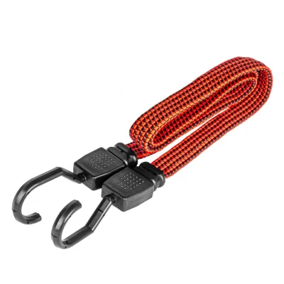 Afbeelding van Platte snelbinder met kunststof haken 150cm Rood