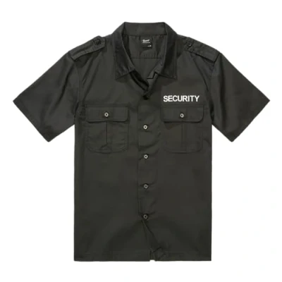 Afbeelding van Brandit Heren Security Us Shirt Short Sleeve Klassiek overhemd, zwart, 3XL