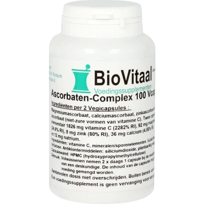 Afbeelding van VeraSupplements Ascorbaten Complex Capsules 100CP