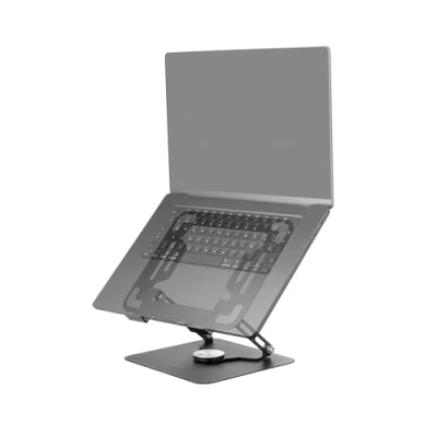 Afbeelding van MARSGAMING MA RSN, Laptop en Tablet Stand tot 17&quot;, Verstelbare Hoogte + Kanteling 360º Rotatie, Stalen Frame, Antislip Pads, Draagbaar Opvouwbaar Design, Zwart