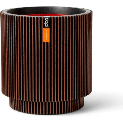 Afbeelding van Capi Europe Vaas cilinder Groove NL 41x43 Koper