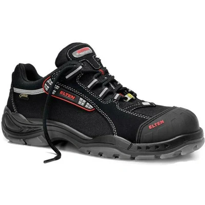 Afbeelding van Elten Dames Veiligheidsschoenen S3, heren, sportief, licht, zwart, kunststof kap, halfhoge veiligheidsschoen Senex Pro GTX ESD S3 maat 44, 44 EU
