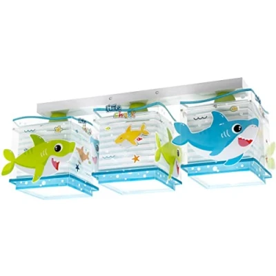 Afbeelding van Dalber 3 lichts plafondlamp Little Shark 63473