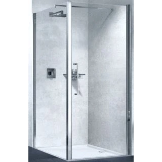 Afbeelding van Novellini Young 1B nisdeur 67 71 cm helder glas zwart