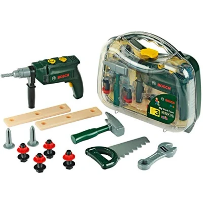 Afbeelding van Theo Klein 8416 Bosch gereedschapskoffer I 16 delige gereedschapsset Incl. boormachine op batterijen, met licht en geluidseffecten Voor kinderen vanaf 3 jaar