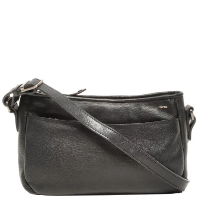 Afbeelding van Berba 335 043 leren crossbody tas Black