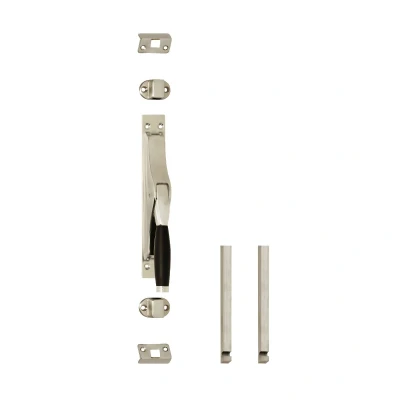 Afbeelding van Pomp espagnolet Ton 222 met stangenset 2x 1250mm nikkel mat/ebbenhout