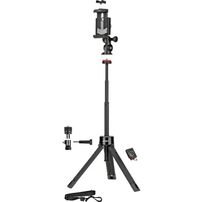 Afbeelding van JOBY GripTight™ PRO TelePod™ Tripod 1/4 inch Werkhoogte: 20.8 63.5 cm Zwart Voor smartphones en GoPro, Incl. smartphonehouder