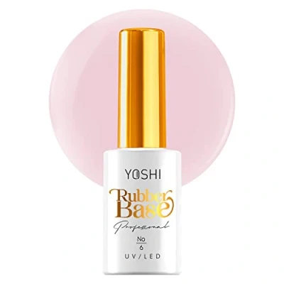 Afbeelding van Yoshi Rubber base 10 ml rubberen basis voor nagels nagelbasis uv nagellak duurzame professionele builder elastische nagelprimer beige roze