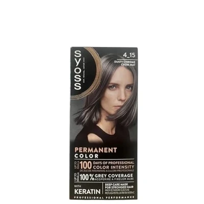 Afbeelding van Syoss Permanent Coloration Haarverf, 4.15 Smoke Chrome 115 ml