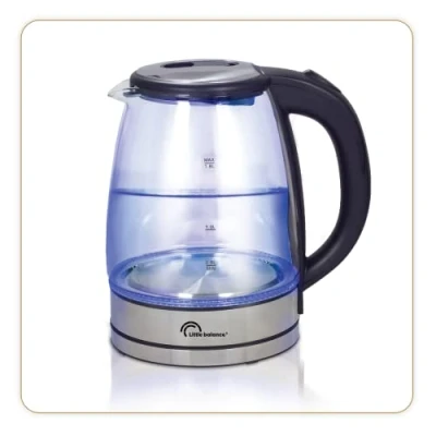 Afbeelding van Little BALANCE 8520 Verre 2000, elektrische waterkoker, draadloos, glas met ledverlichting, 1,7 l, kalkfilter, transparant