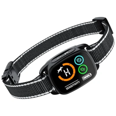Afbeelding van Antiblafbanden voor honden, 3 modi geluid/trilling/extra sterk trilling met slimme blafdetectie, oplaadbaar, IP67 waterdicht, Geschikt middelgrote en grote honden (zwart)