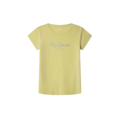 Afbeelding van Pepe Jeans HANA Glitter Tshirt print voor kinderen, Maat: 164, Sorbet lemon yellow