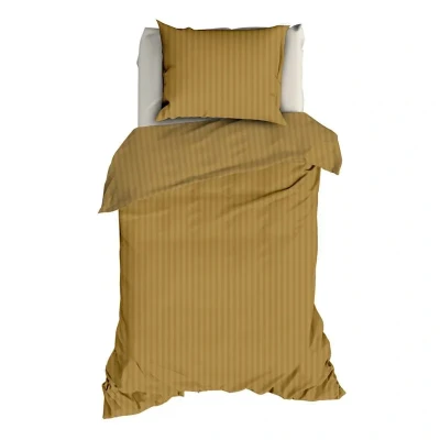 Afbeelding van Dekbedovertrek Satin d&#039;Or Streep Gold Satijn 140 x 200 / 220 cm 1 Persoons