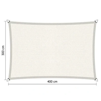 Afbeelding van Shadow comfort schaduwdoek rechthoek 3 x 4 m Arctic White