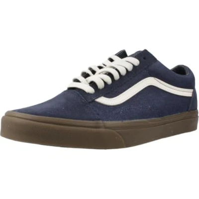 Afbeelding van Vans OLD Skool Unisex Sneakers laag, Maat: 37, Navy/heavy navy Leer en textiel