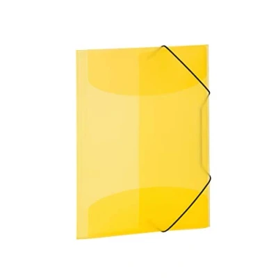 Afbeelding van 3x Elastomappen A4 PP transparent geel