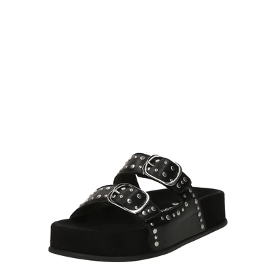 Afbeelding van Paul Green Sandalette 6168 007, glad leer, zwart, dames, 40 EU