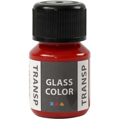 Afbeelding van Creativ Company Glass Color Transparante Verf Rood, 30ml