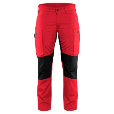 Afbeelding van Blaklader Dames Service werkbroek Stretch 7159 1845 Vrouwen Rood/Zwart 48