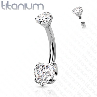 Afbeelding van Piercing titanium hartje