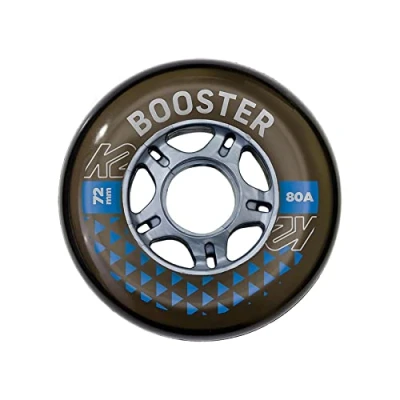 Afbeelding van K2 Rolschaatsen Unisex Booster voor volwassenen, 72 mm 80A 4 wielverpakking, zwart — 30F3003
