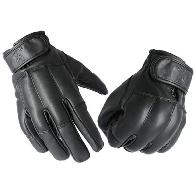 Afbeelding van TacFirst SECURITY Kwartshandschoenen H004, snijwerende kwartszand, echt leer, veiligheidshandschoenen, zwart, L