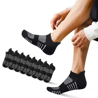 Afbeelding van EKSHER Sneaker Sokken Dames 39 42 Schwarz Kurze Heren 8 Paar SportSokken SneakerSokken LaufSokken TennisSokken Anti Schweiß Running Socks Atmungsaktive Baumwolle Strümpfe