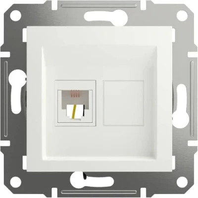 Afbeelding van Schneider Electric RJ11 telefoonaansluitdoos Asfora Wit (RAL 9003) EPH4170121D