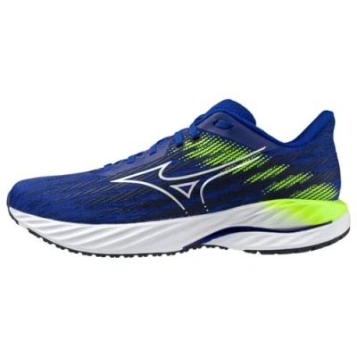 Afbeelding van Mizuno WAVE Inspire 21 Hardloopschoenen voor op de weg, Heren, Maat: 42, Dark blue/white Textiel/ synthetisch
