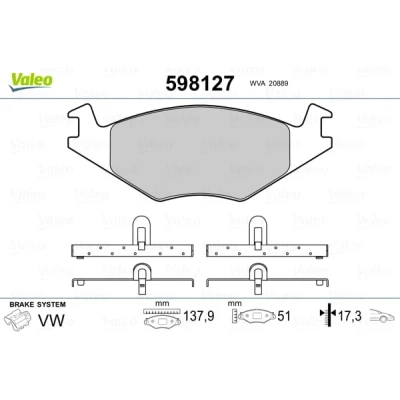 Afbeelding van Valeo Remblokset 598127