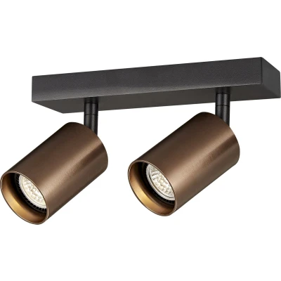 Afbeelding van Tabora 2L GU10 (excl) zwart + geborsteld brons, spot