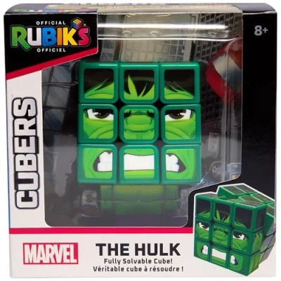 Afbeelding van Rubik&#039;s Cube, Cubers Hulk, 3x3 Marvel magische kubus in Hulk design, met coole accessoires: lichaam, standaard de superhelden Challenge, vanaf 8 jaar
