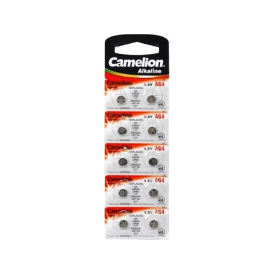 Afbeelding van Knoopcel batterij AG4 10 batterijen Camelion
