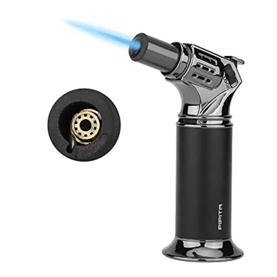 Afbeelding van PIPITA Blow Torch, Keuken Koken Torch Aansteker, Verstelbare Vlam Hervulbare Butaan Gas Perfect voor Bakken, DIY Ambachten BBQ Brulee en meer (Butaan Niet Inbegrepen)