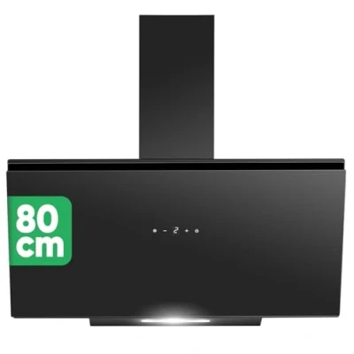 Afbeelding van Bomann DU 7612 G Hoofdvrije afzuigkap 80cm , voor recirculatie en afvoer, 520 m3/u A+, zwart glas, randafzuiging