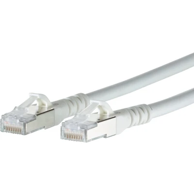 Afbeelding van Metz Connect 1308453088 E RJ45 Netwerkkabel, patchkabel CAT 6A S/FTP 3.00 m Wit Snagless 1 stuk(s)