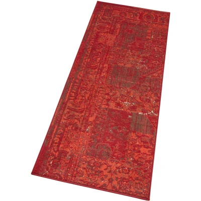 Afbeelding van Vintage Loper Plume Rood 80x250 Cm