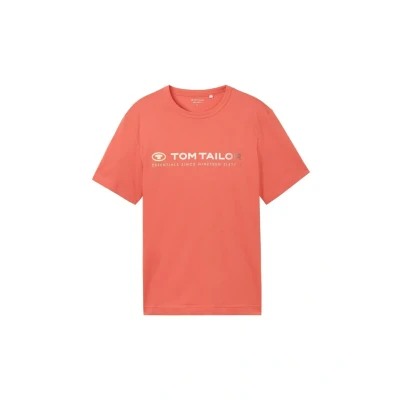 Afbeelding van TOM Tailor MIT LOGO Tshirt print, Heren, Maat: Large, Flamingo flower