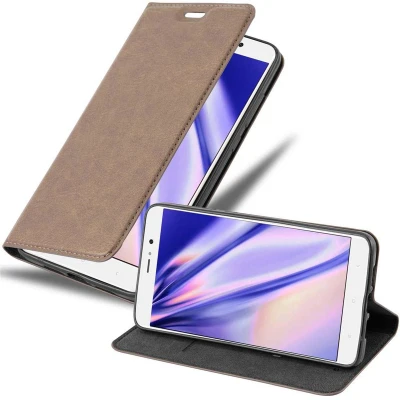 Afbeelding van Cadorabo Hoesje geschikt voor Xiaomi Mi 5s PLUS in KOFFIE BRUIN Beschermhoes Case magnetische sluiting Cover