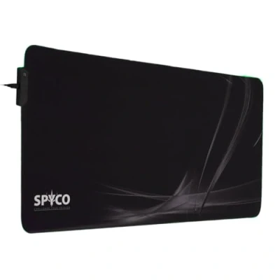 Afbeelding van SPYCO Backing PA 142, Gamemuismat met RGB verlichting, XL oppervlak 900mmx400mm, Micro USB aansluiting, 3mm dikke gladde basis van rubber, Antislip, Waterdicht, Niet rafelend, Maximale soepelheid