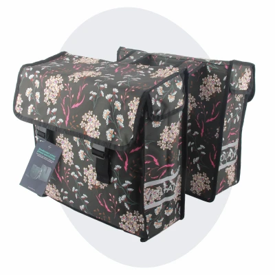 Afbeelding van Voltano Dubbele Fietstas Pink Elegance 38 Liter Waterdicht Polyester