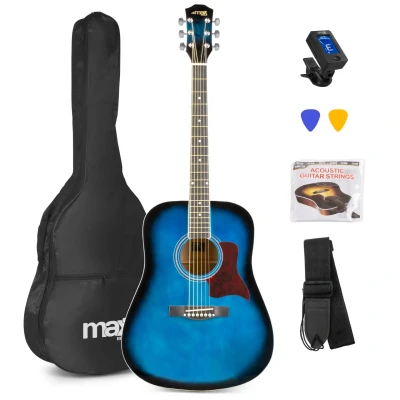 Afbeelding van MAX SoloJam Western akoestische gitaar starterset Blauw