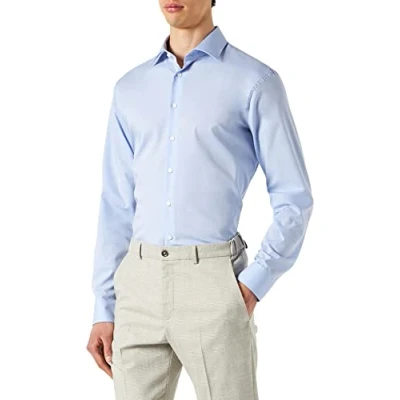 Afbeelding van Seidensticker Tailored FIT Zakelijk overhemd, Heren, Maat: 42, Hellblau