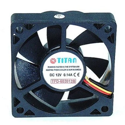 Afbeelding van Titan ventilator (case fan) voor in de PC met dubbele kogellager 60 x 20 mm