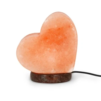 Afbeelding van Legami Zoutlamp, kleurtherapie, hartvormig, lichteffect, warm wit licht, 100% natuurlijk Himalaya zout, zoutbereik Pakistan, 11 x 12 7,5 cm