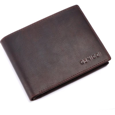 Afbeelding van Genicci Portemonnee / Portefeuille Heren Billfold Leer Noble Bruin