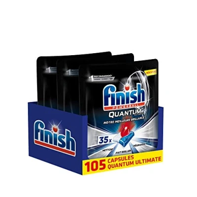 Afbeelding van Finish Powerball Quantum Ultimate Vaatwasmachinetabs, 105 tabs